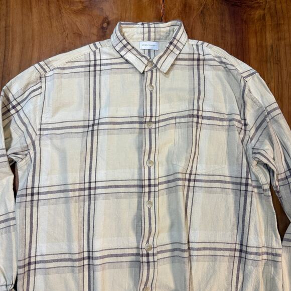 John Elliott Shirt Mens 5 XXL 2XL Button Up Flannel Hemi L/S Cotton Plaid ZZ1 - Picture 2 of 8
